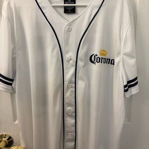 Corona White Baseball Jersey Shirt